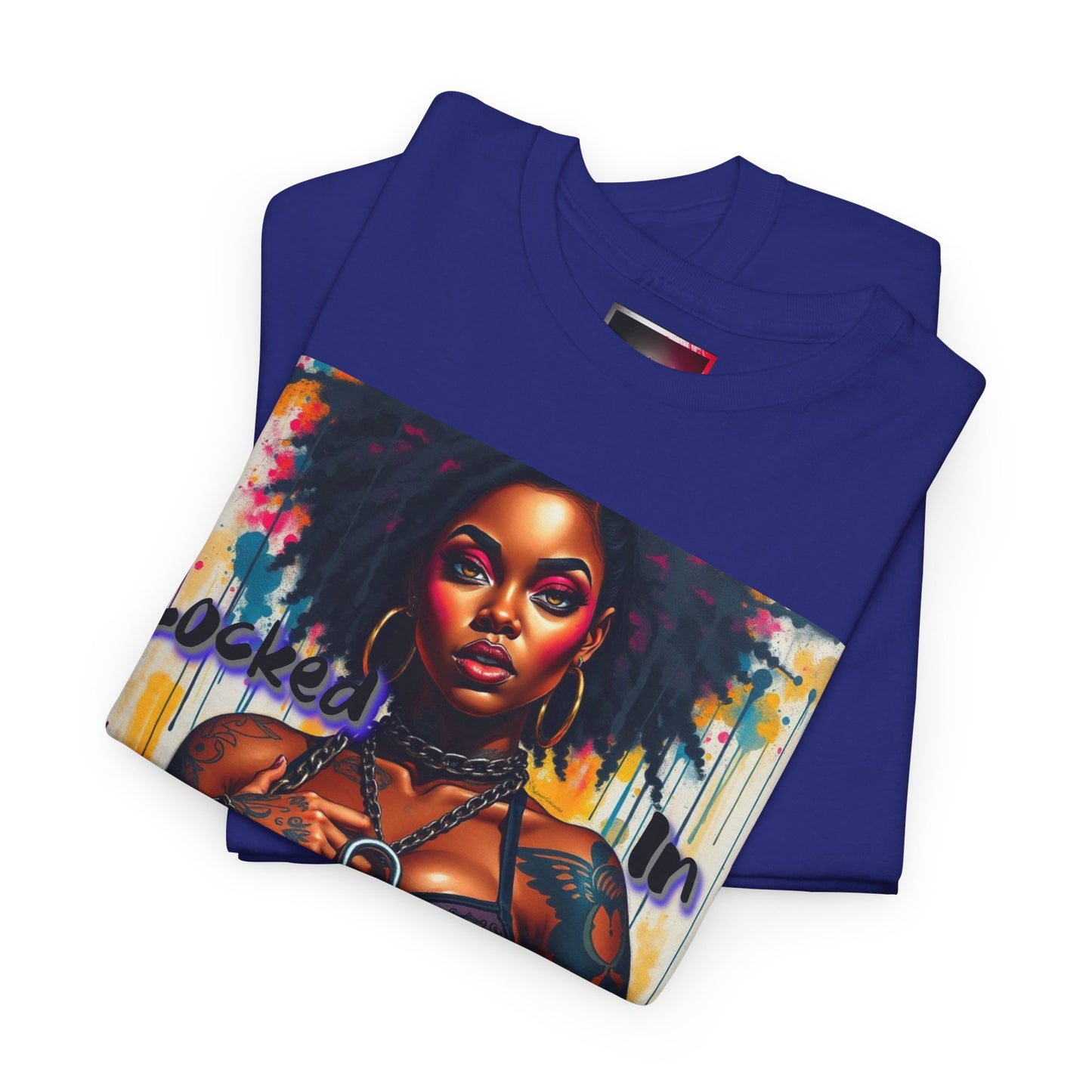 Empowered Art Unisex Heavy Cotton Tee - "Locked In" Design BLK