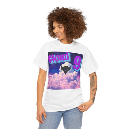 "Cloud Nine" Unisex Heavy Cotton Tee - Relaxed Style with Dreamy Graphic Design