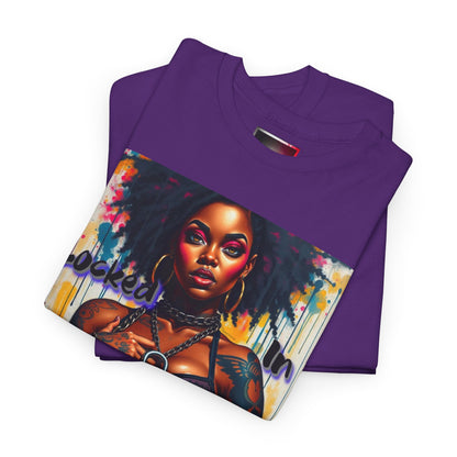Empowered Art Unisex Heavy Cotton Tee - "Locked In" Design BLK
