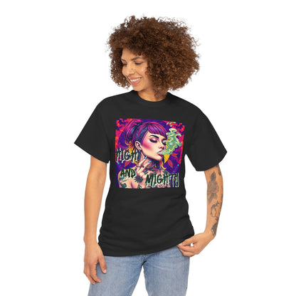 Chic Unisex Heavy Cotton Tee - 'High and Mighty' Graphic Shirt for Trendsetters