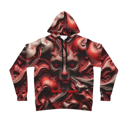 Gritty Skull Hoodie - Unisex Athletic Wear, Streetwear Style, Cryptic Design, Gift for Gamers, Halloween Apparel