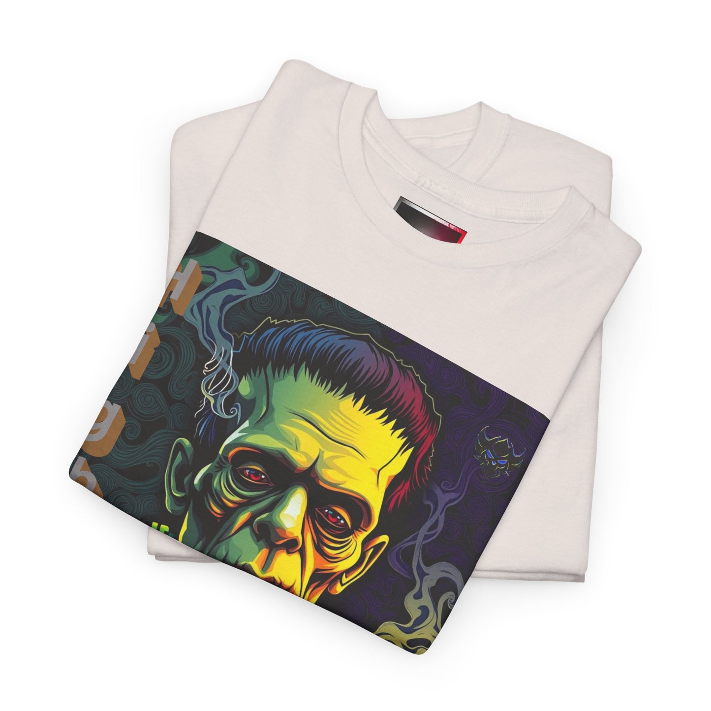 "High and Haunted" Frankenstein Tee, Unisex Graphic Shirt, Halloween Apparel, Spooky Gift, Horror Movie Merchandise, Party Outfit