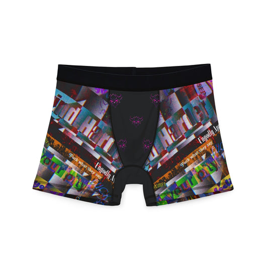 Men's Boxer Briefs — Colorful Collage 'Grind Harder'