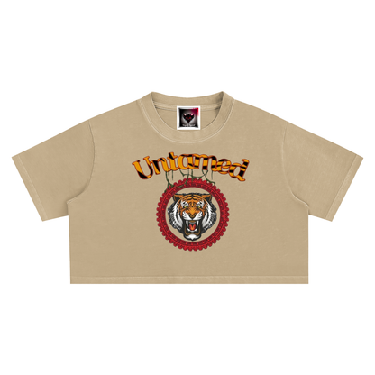 "Untamed" Snow Washed Crop Top