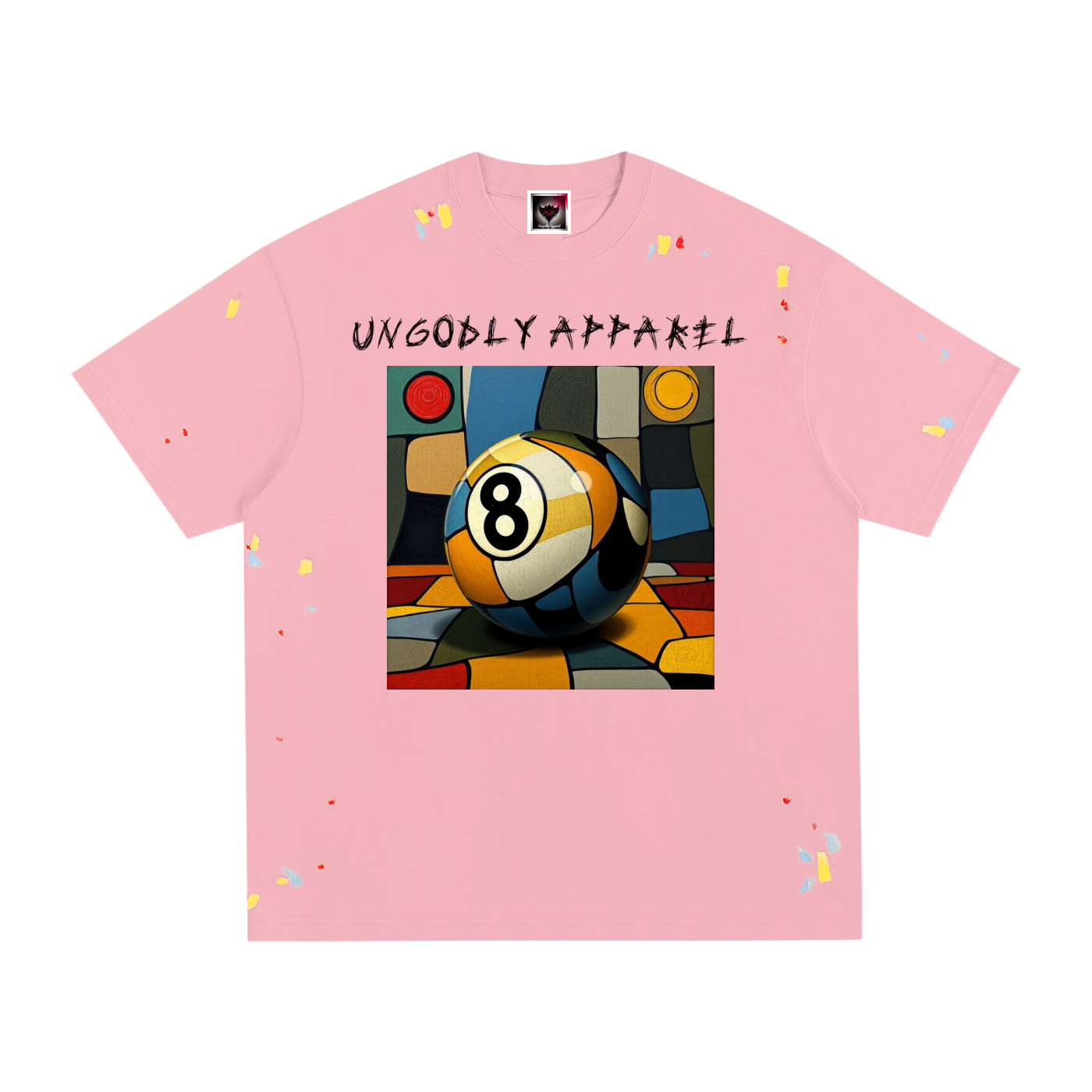 8 Ball Paint Splatter T-Shirt