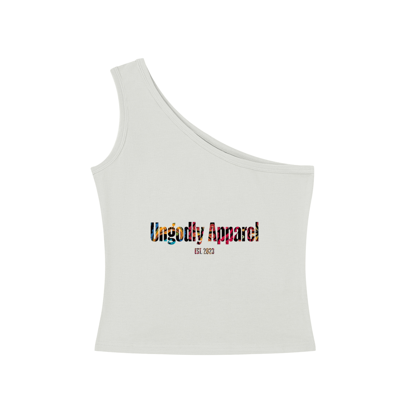 "Ungodly Apparel" Women's One-Shoulder Crop T-Shirt