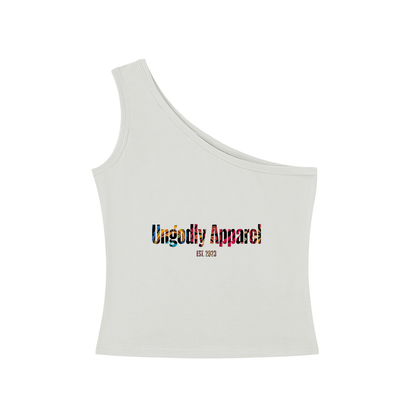 "Ungodly Apparel" Women's One-Shoulder Crop T-Shirt