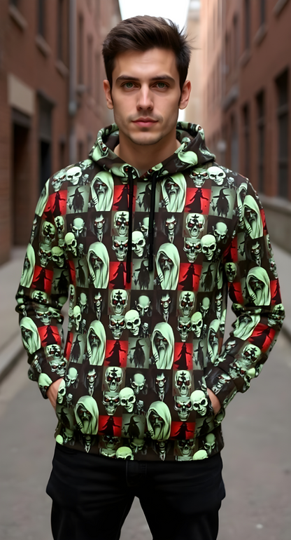 Gothic Athletic Hoodie, Ungodly Apparel, Halloween Outfit, Unique Sportswear, Alternative Fashion, Edgy Streetwear