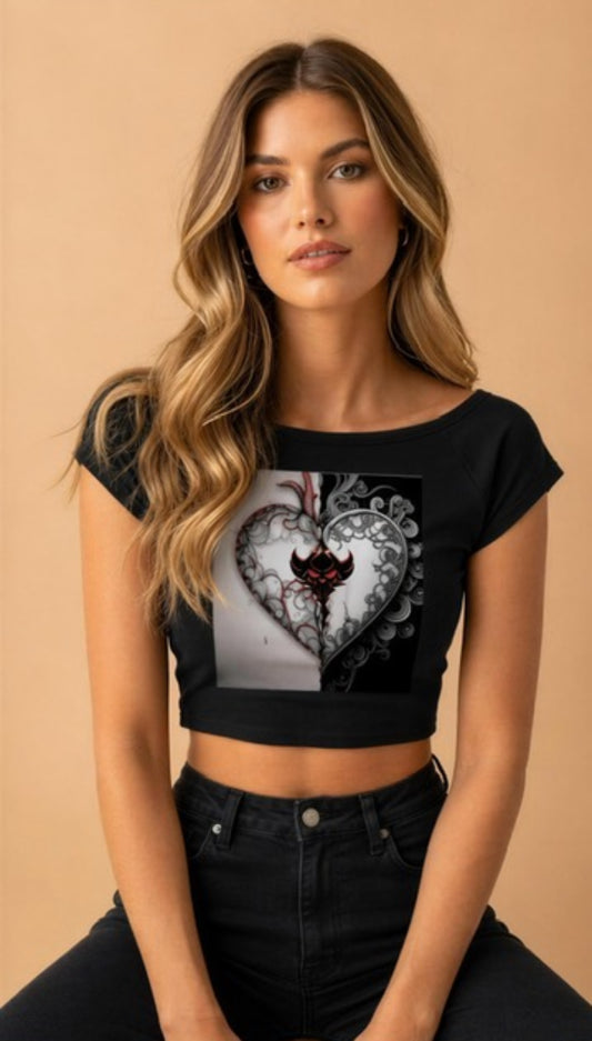 Half Hearted Essential Wide Neck Baby T-shirt