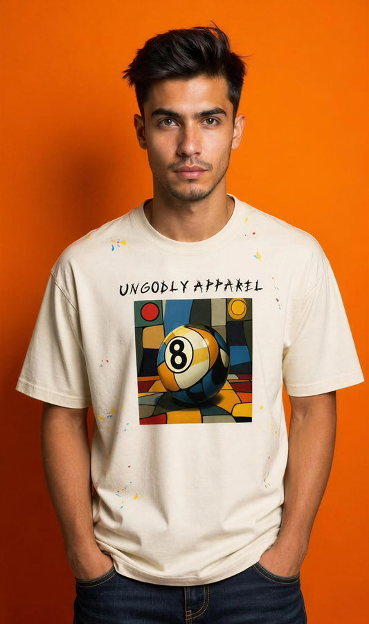 8 Ball Paint Splatter T-Shirt