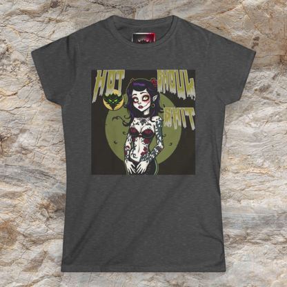 "Hot Ghoul Shit" Gothic Women's Tee, Halloween T-Shirt, Punk Style Top, Alternative Fashion Shirt, Unique Graphic Tee, Casual Wear