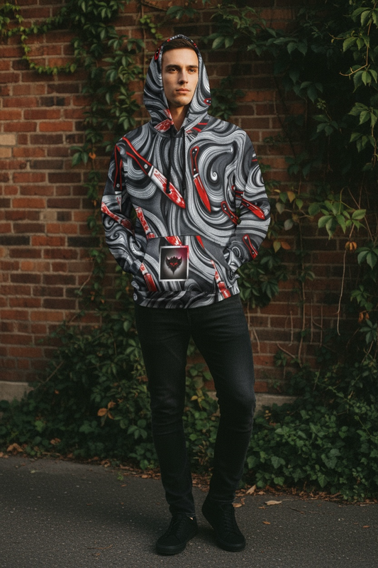 "Ungodly Knives" Gritty Graphic Hoodie