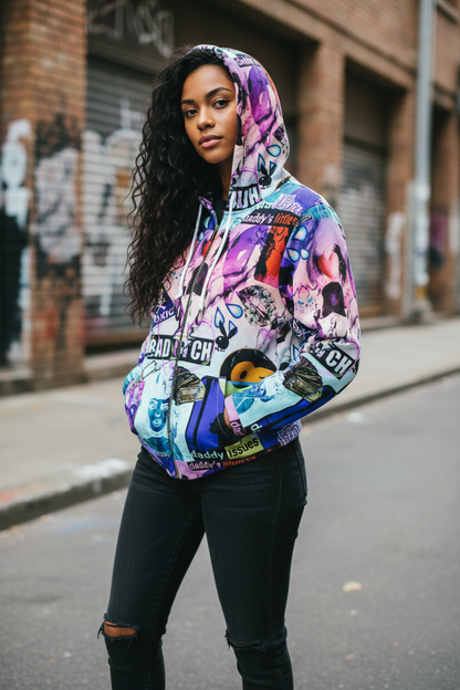 Vibrant Graphic Women's Hoodie - Bad Bitch Collection