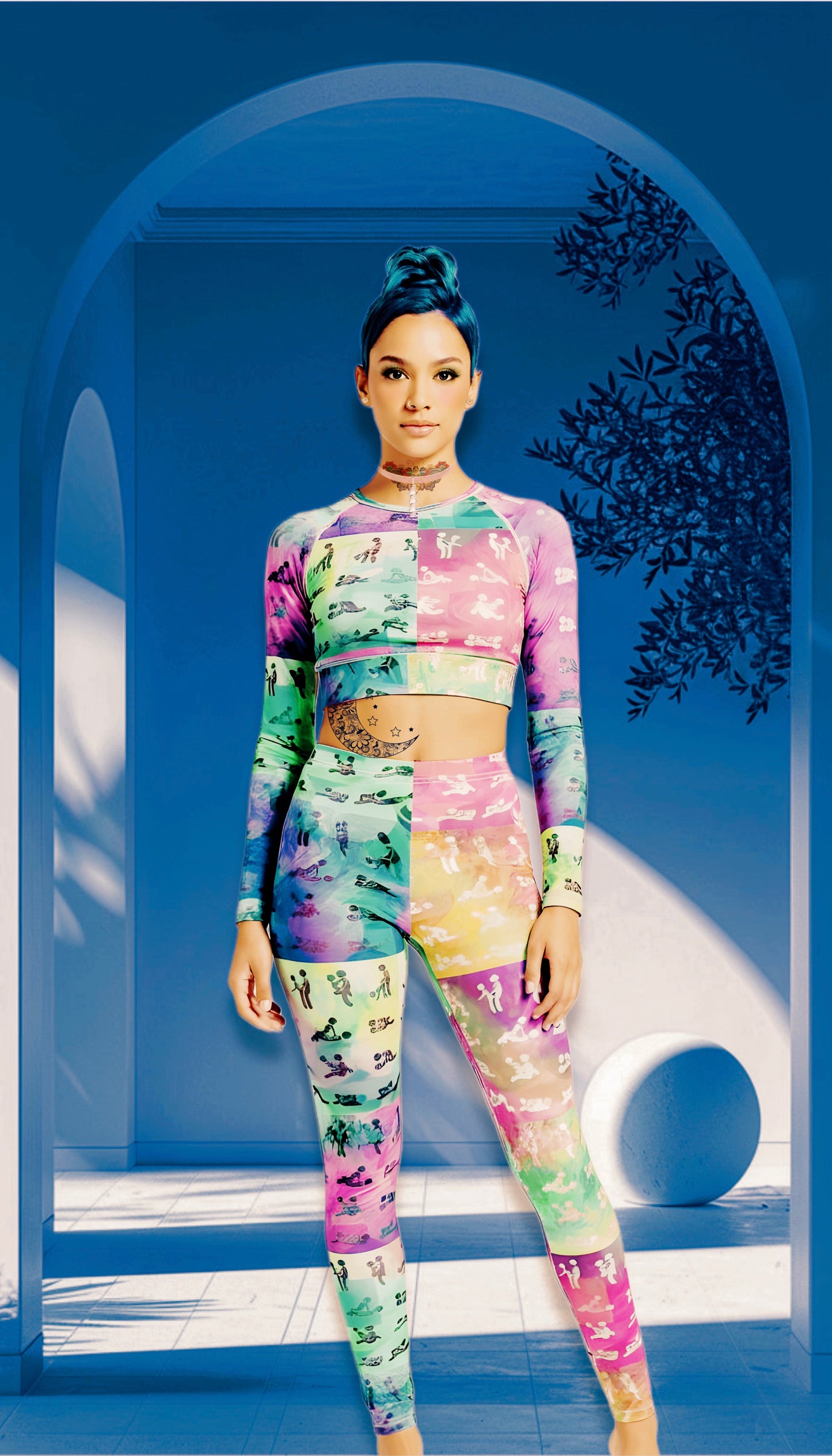 "Ungodly Positions: Kama Sutra" Vibrant Women's AOP Leggings - Stylish Comfortable Activewear