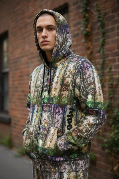 "Ungodly Apparel" Vibrant Floral Athletic Hoodie