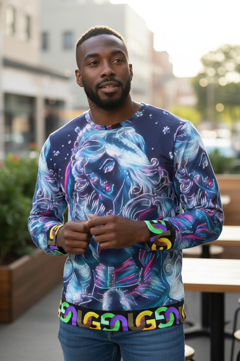 Neon Ms. Claus Long Sleeve Shirt