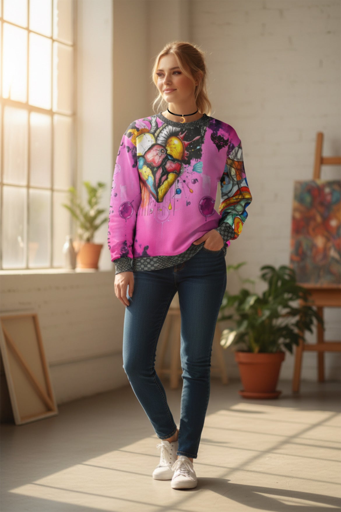 Vibrant Heart Unisex Sweatshirt