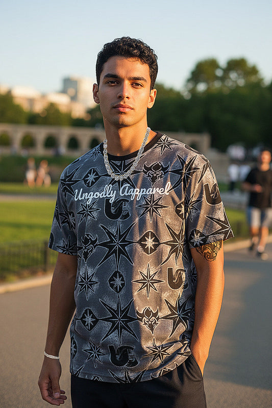 Ungodly Apparel Black Star Pattern
