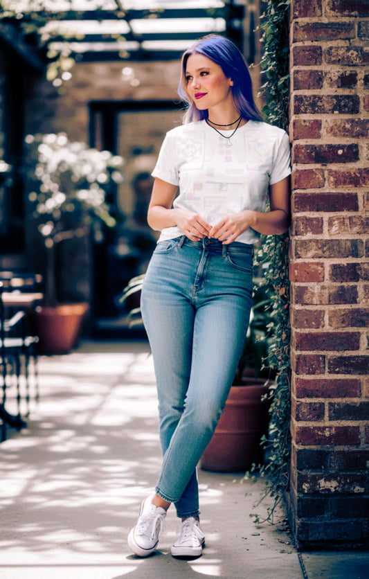 Geometric Pastel Ungodly Apparel Pattern Women's Tee