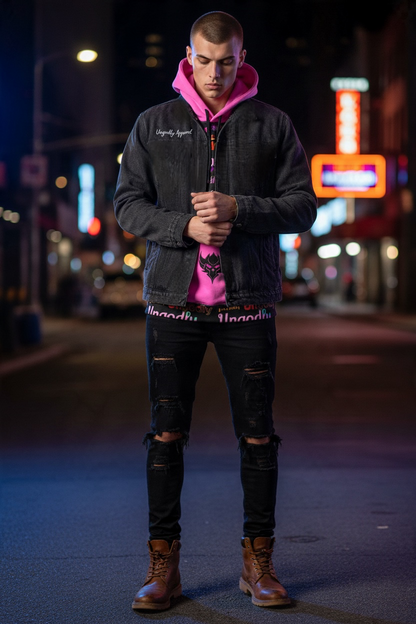 Ungodly Apparel Logo Denim Vintage Washed Jacket