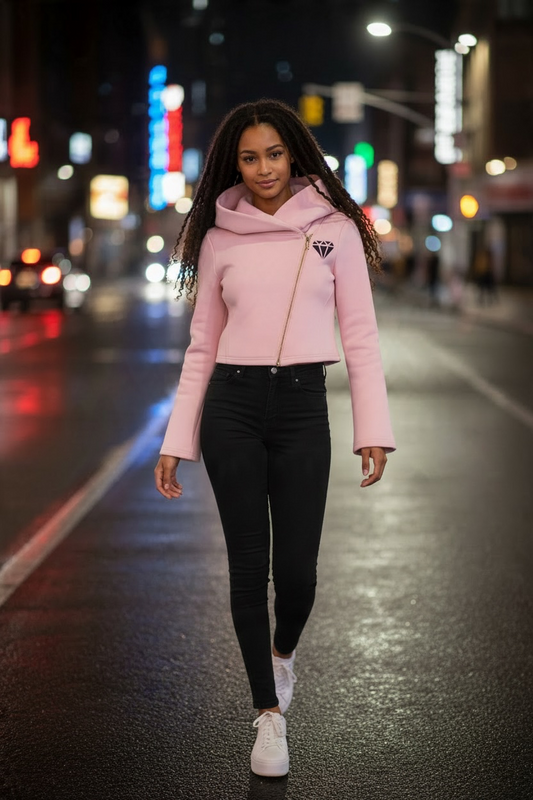 "UG Apparel's Floral Angels" Women's Bell Sleeve Full Zip Hoodie