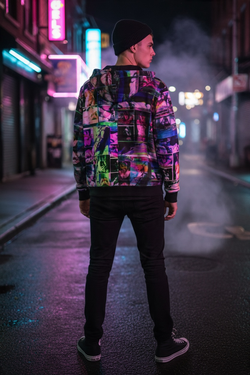 UG Apparel Abstract BDSM Graffiti Full-Zip Hoodie