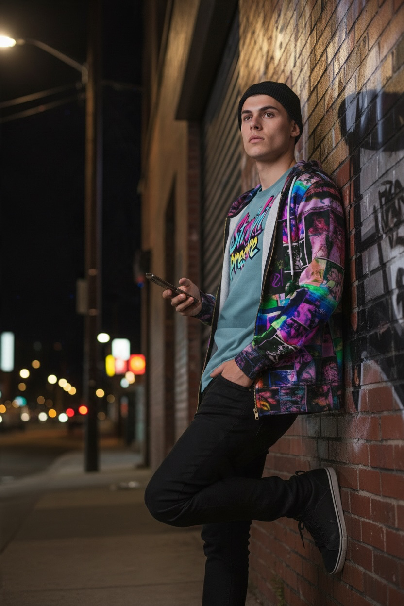 UG Apparel Abstract BDSM Graffiti Full-Zip Hoodie