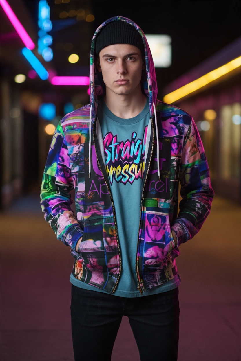 UG Apparel Abstract BDSM Graffiti Full-Zip Hoodie