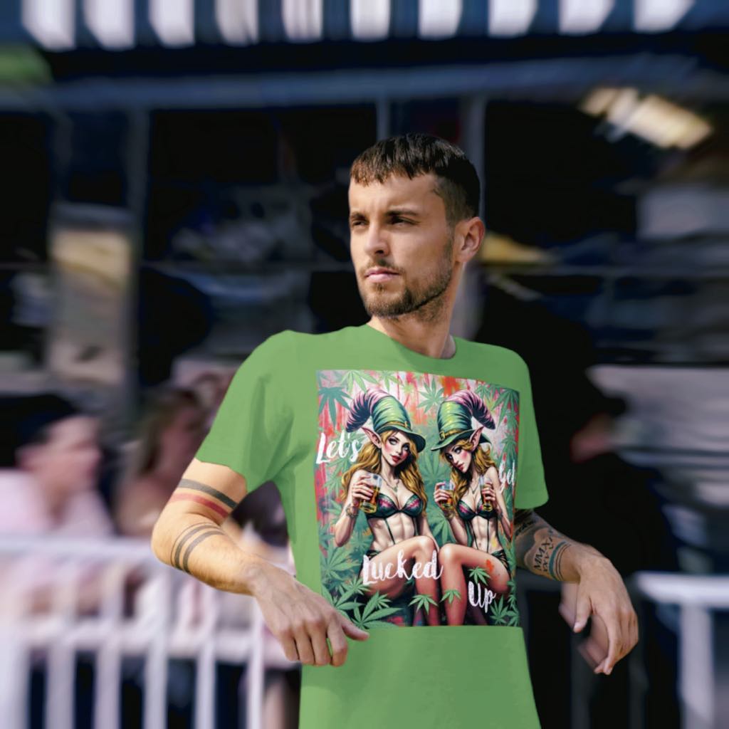 "Let's Get Lucked Up"  Unisex Heavy Cotton Tee - Fun Party T-Shirt