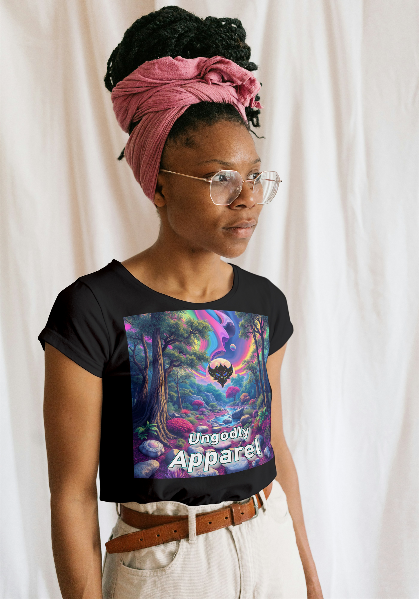 Women's Softstyle Tee - Ungodly Apparel Rainbow Forest Design