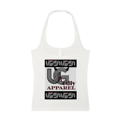 ""UG Apparel Chain Pattern" Women's Ribbed Henley Tank Top