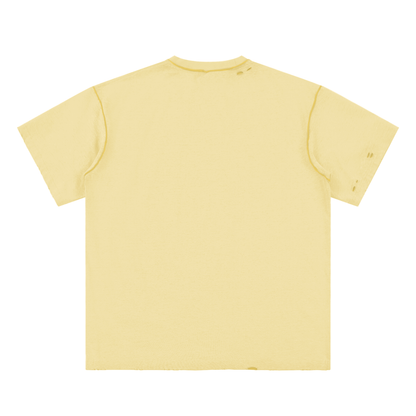 Money Talks, Excuses Walk; Hand-frayed Reversible T-shirt