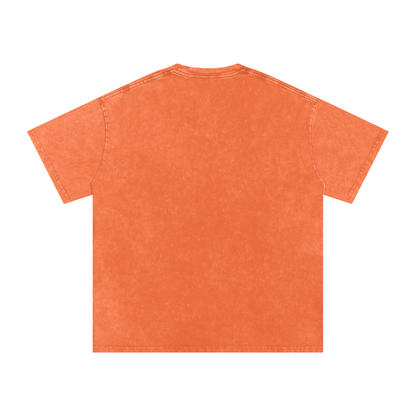 Snow Washed "Ungodly Puzzle" Oversized Cotton T-Shirt