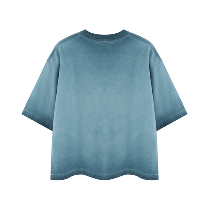 "Head on a Swivel" Unisex Reverse Dyed Boxy T-Shirt