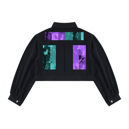 "UG Apparel Pinup Girls" Women’s Crop Denim Jacket