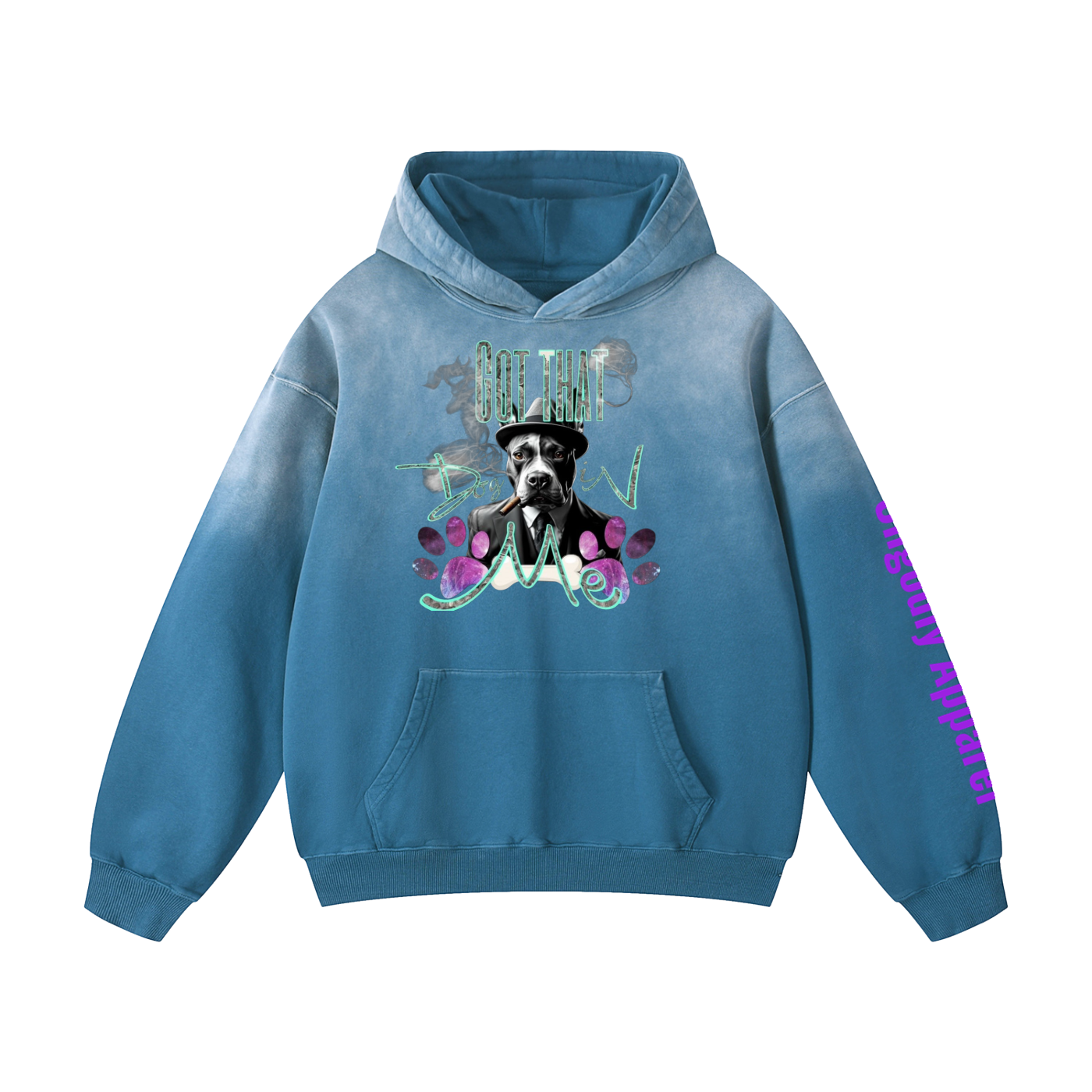 "Dog in Me" Heavyweight Sunfade Oversized Hoodie
