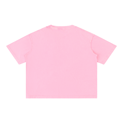 "Big Steppin" Mineral Wash Boxy Cotton T-Shirt