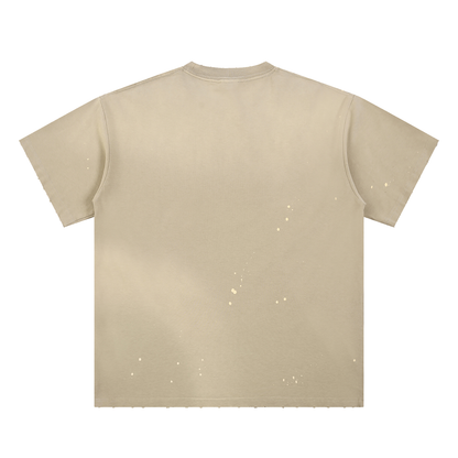 "Ungodly Apparel" Hand-Frayed Sunfade Paint Splatter T-Shirt
