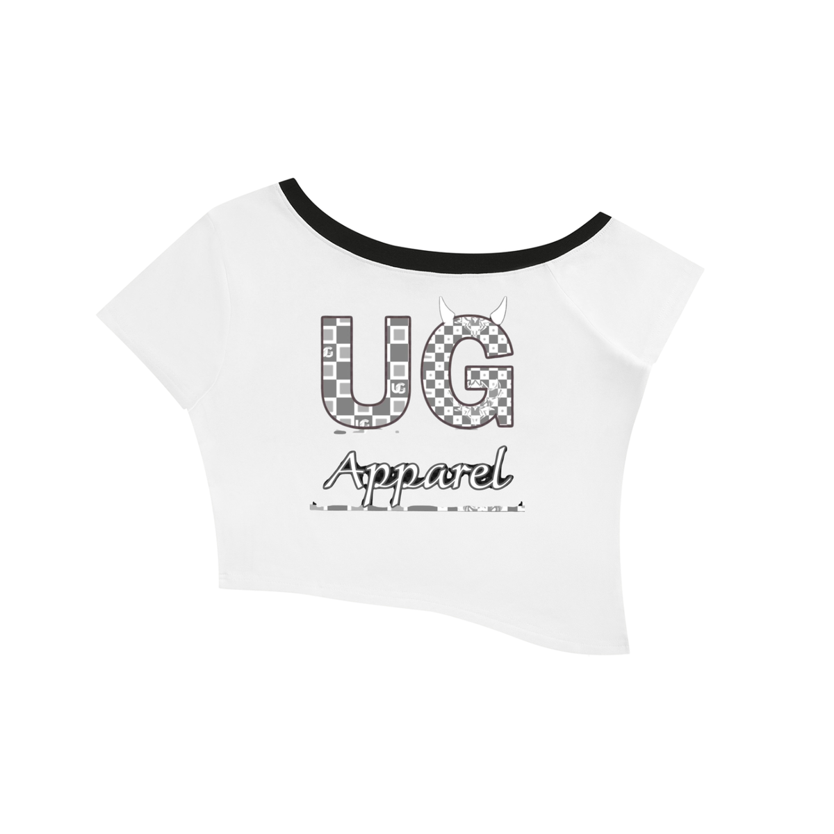 Women's Color Block Off-the-Shoulder T-Shirt "Never Beg for What You Deserve"