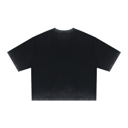 Unisex "Ungodly Apparel Slogan"  Reverse Dyed Boxy T-Shirt