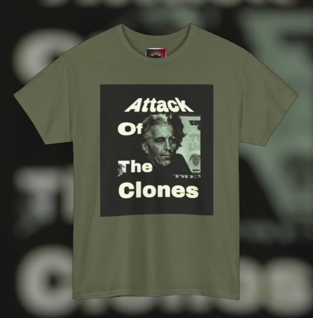 "Attack of the Clonez" Graphic Tee — Retro Sci‑Fi Movie Parody T-Shirt