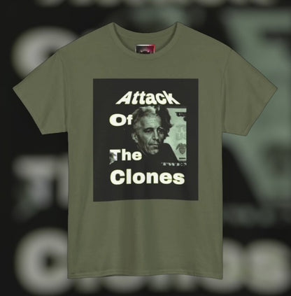 "Attack of the Clonez" Graphic Tee — Retro Sci‑Fi Movie Parody T-Shirt