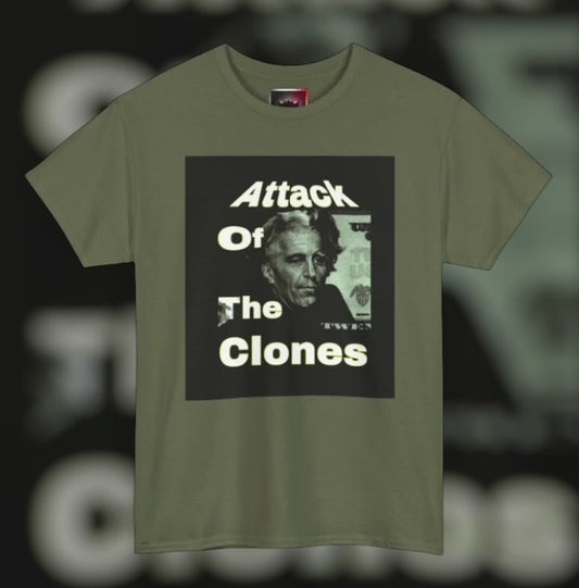 "Attack of the Clonez" Graphic Tee — Retro Sci‑Fi Movie Parody T-Shirt