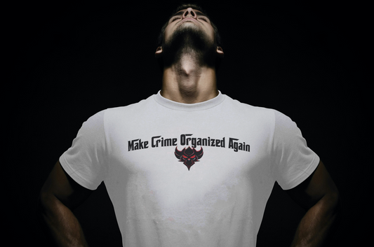 Unisex Heavy Cotton Tee - "Make Crime Organized Again" Shirt, Casual T-Shirt, Trendy Graphic Tee, Gift for Crime Lovers, Statement Apparel