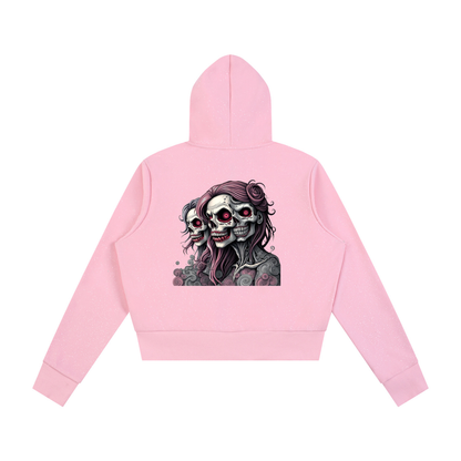 "Ungodly Apparel Zombies" Women's Sparkles Fleece Full Zip Hoodie
