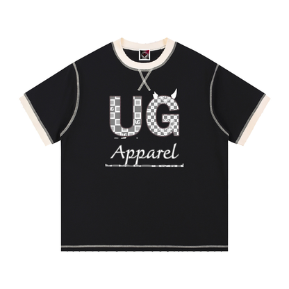 "Black and White UG Apparel" Contrast-Stitched Cotton T-Shirt