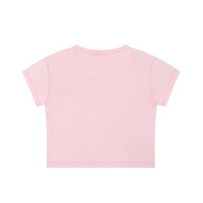 "Feral, Not Fragile" Snow Washed Crop Top