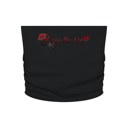 "I Can Fix Him" Women’s Ruched Cropped Yoga Tube Top