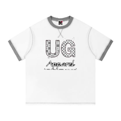 "Black and White UG Apparel" Contrast-Stitched Cotton T-Shirt