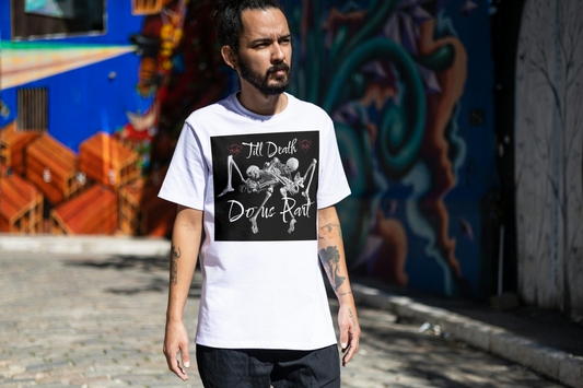 Till Death Do Us Part Tee, Unisex Skeleton T-Shirt for Halloween, Couple Gift, Festive Streetwear, Gothic Style